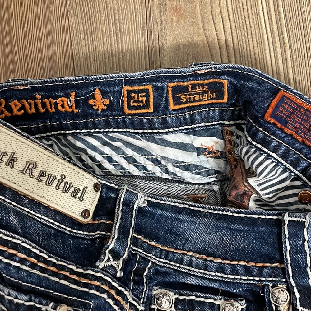 Rock revival Luz straight jeans size 25 - Picture 3 of 4